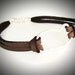 LAST ONE - Hammered Sterling Link on Leather bracelet