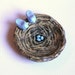 Ring dish ... ring bowl .. Birds on a nest with eggs....handmade polymer clay art bowl... Great gift for a bird lover