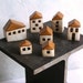 Handmade polymer clay houses, set of 7 ... instant little neighborhood...fairy houses...fairy gardens