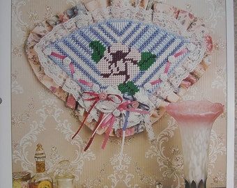 Victorian Fan Plastic Canvas Pattern Wall Hanging with Free Shipping