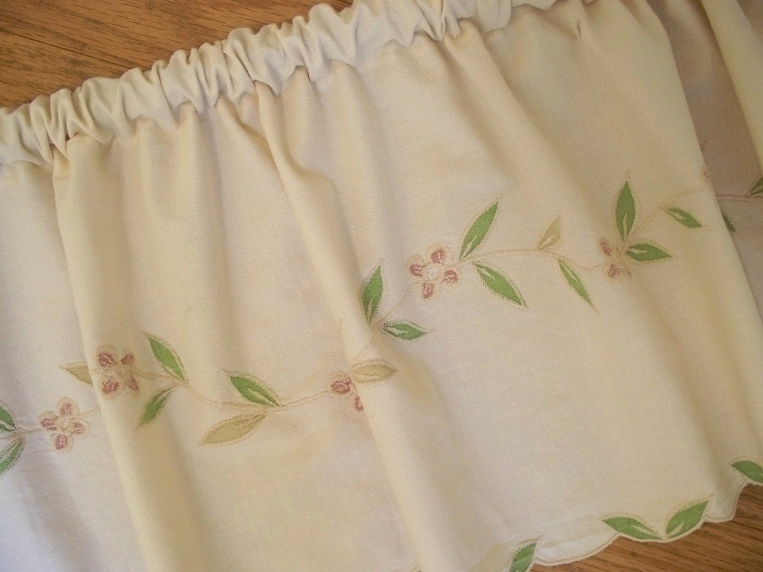 Vintage window valances cottage style 11x72pair