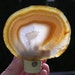 Banded Agate Night Light with Crystal Funnel Center Agate Lamp Polished Agate Slab NL-76