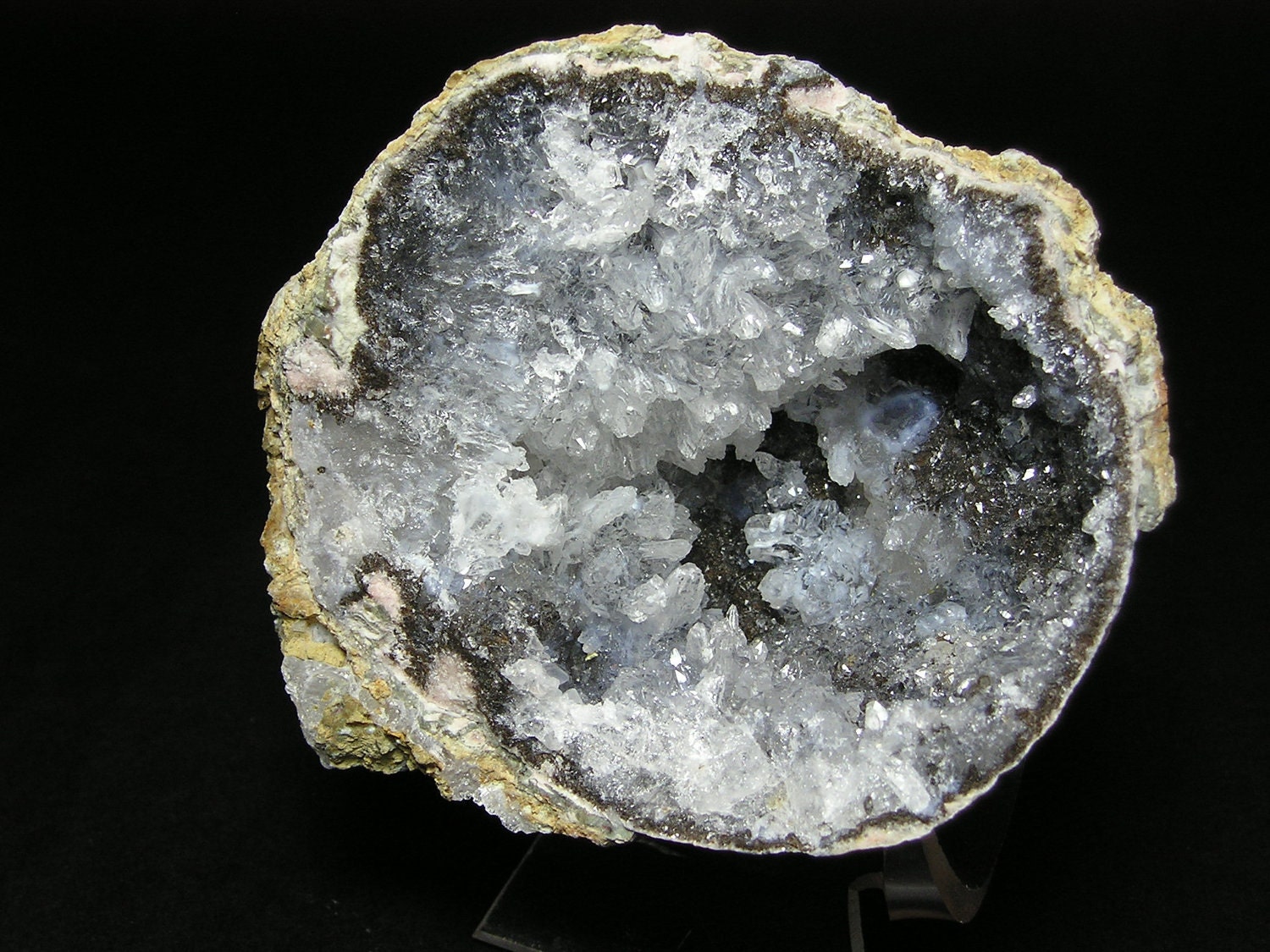 Crystal Filled Geode Sparkling Diamond Display Specimen