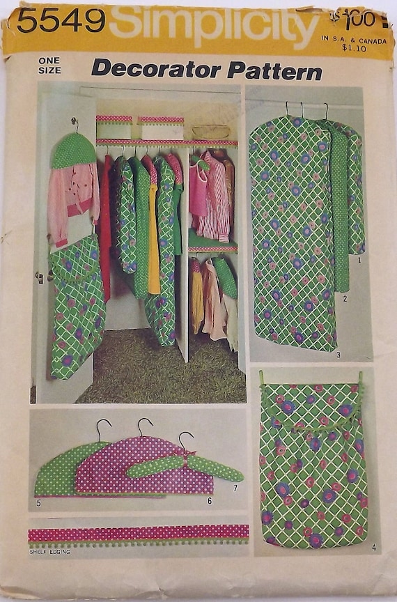 Vintage Sewing Pattern Closet Organizers Garment Bags