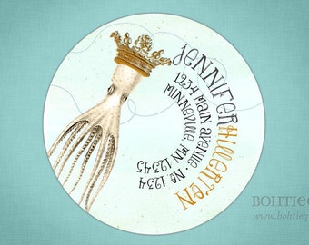 Personalized Return Address Label Sticker - King of the Sea