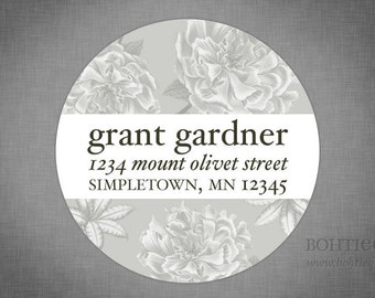 Personalized Return Address Labels - Pleasing Peonies