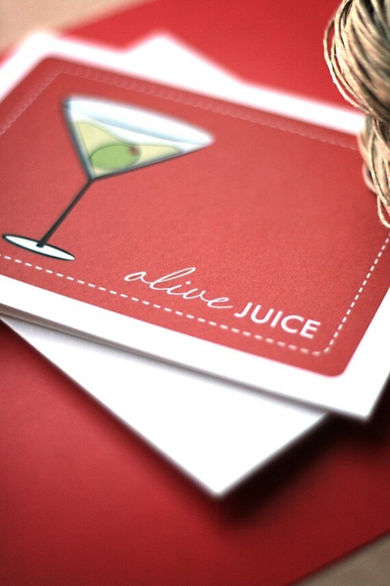 Olive Juice I Love You Card by Bohtieque on Etsy