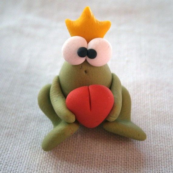 Frog Prince A Little Polymer Clay Creation by by bdbworld