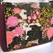 Burgundy Floral woodblock style Japanese MESSENGER ipad Laptop Diaper BAG