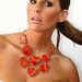 Turquoise Statement Necklace Red Turquoise Gold Big Large Chunky Turquoise Stone Statement Necklace