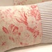 FRenCH BLuE TiCKinG and ReD ToiLE CoTTaGe SHaBBY CHiC PiLLow