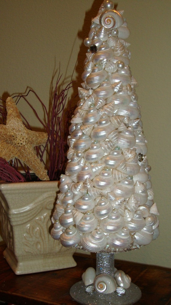 items similar to white shining shell christmas tree on etsy items similar to white shining shell christmas tree on etsy