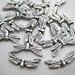 10 Dragon fly Wings 5 pair Silver Finished 19.5x7mm