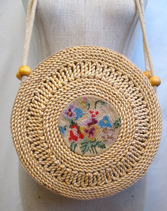 Round Straw Purses Handbags