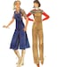 Vintage 70s Sewing Pattern Overalls Culottes Gaucho Pants Medium Uncut