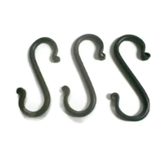 Wrought Iron S Hooks-Small set of 3 for your crafting needs