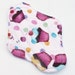 Reusable Cloth Menstrual Pad - HEAVY flow with PUL and wings - Cupcakes - Quilters Cotton Top