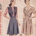 Vintage Sewing Pattern Ladies 1940's Dress, Skirt, Bolero and Vest Simplicity 4727 32 Bust ON SALE