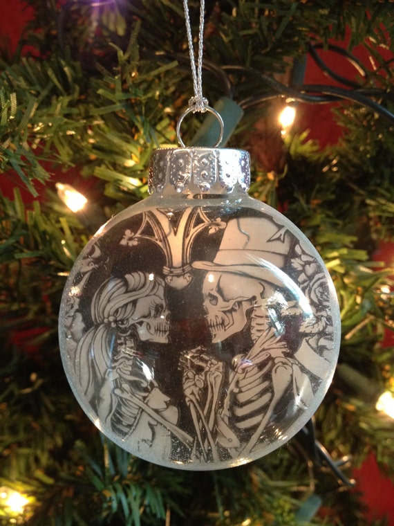 Items similar to Till Death Christmas holiday skeleton Ornament on Etsy