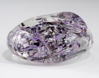 Purple Glass Freeform Paperweight - Free Shipping