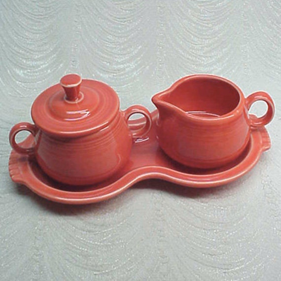 Set Retired Persimmon Coral HLC Fiesta Ware by tallulahTALLULAH