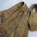 Antique 19thc 1.25" wide Metallic Trim...Nice Patina...3 pieces...Nearly 9 Feet...French....Plump PLUME Design...Millinery...Crafts