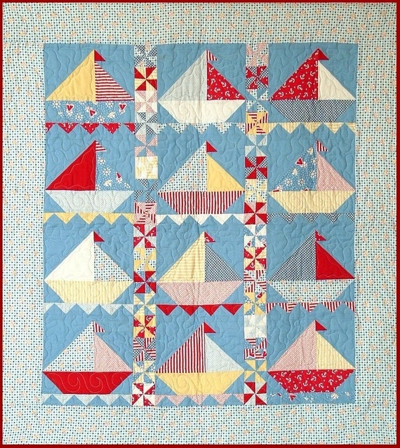 sailing sailing quilt pattern cute little boy's quilt