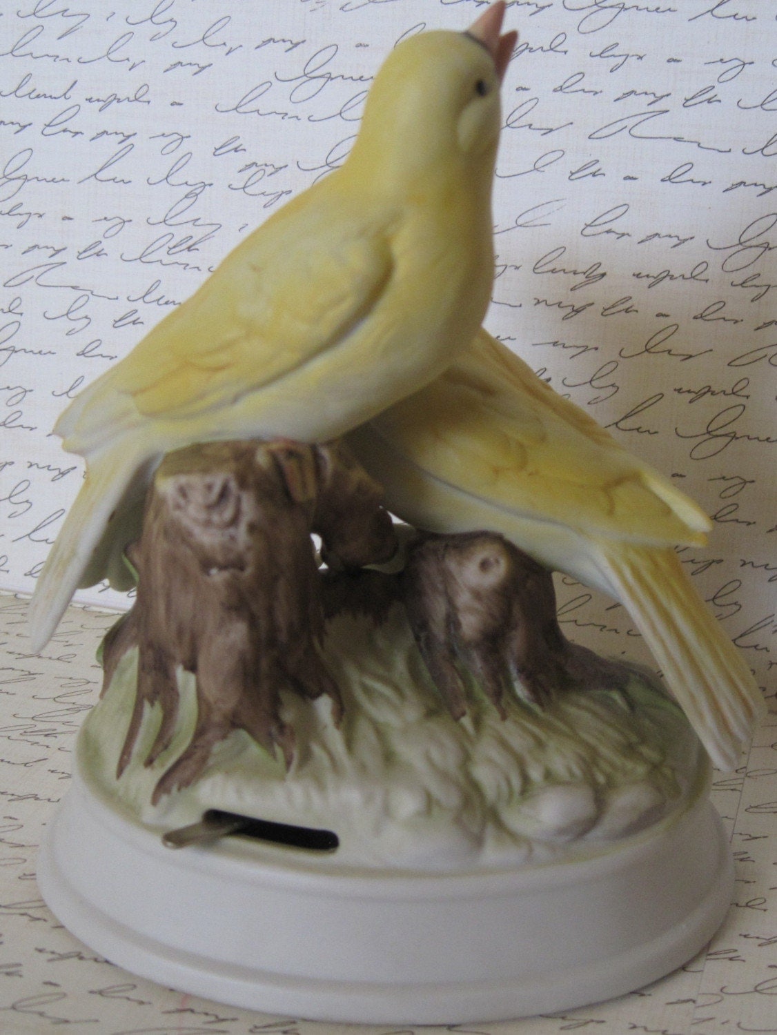 vintage Gorham musical bird figurine