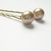 Gold Pearl Hair Pins - one pair wedding bobby pins (10 mm Swarovski pearls)