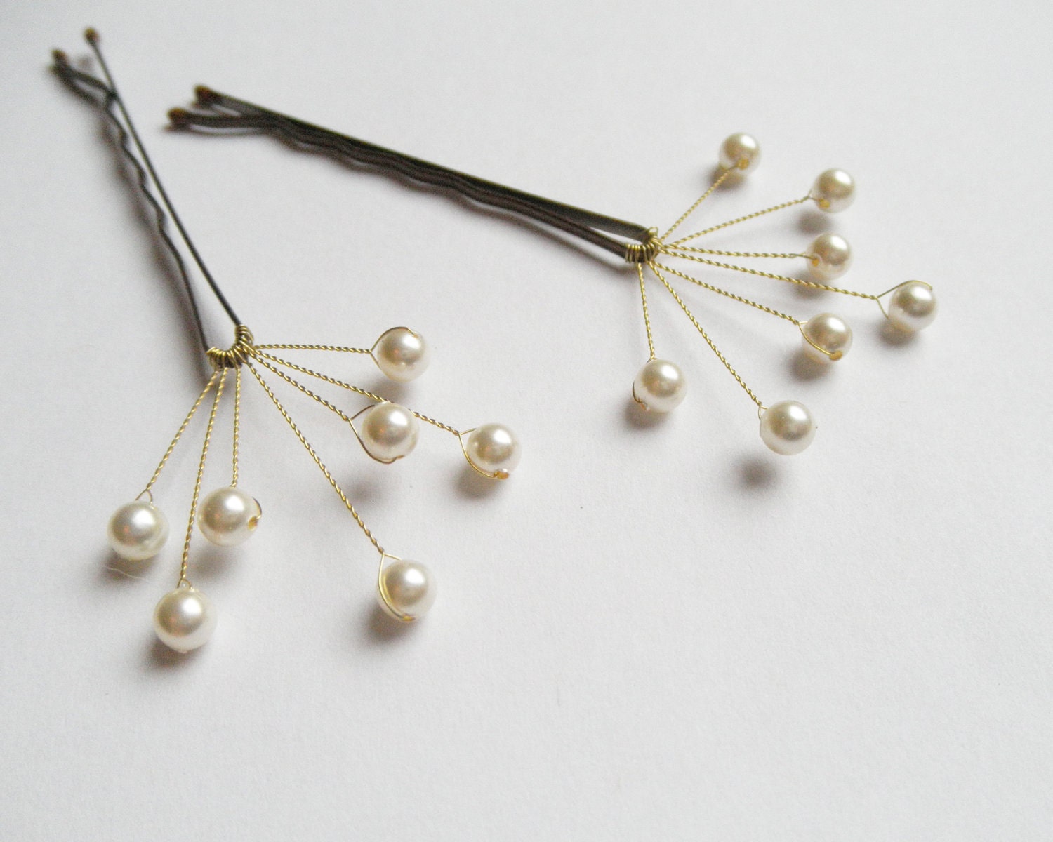 Pearl Bobby Pins Elegant Swarovski Pearl by embellishingyou
