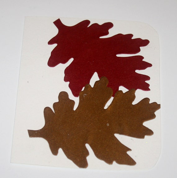 Rounded Autumn Leaves Greeting Card