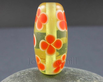 Lampwork bead, "Fiorella" art glass pendant or focal, FHFteam Y3, GBUK, SRA