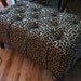 Custom Ottoman Creation by Agamedi Designs, Beautiful Leopard Fabric by Kravets