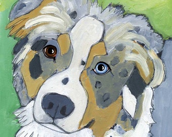 Australian Shepherd No. 1 - magnets, coasters and art prints in four sizes