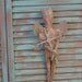 SHABBY CHIC ANGEL art doll / handcrafted tea stained muslin angel / guardian angel doll /folk art angel