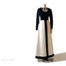 Vintage 1960s Mod Maxi Dress - Black White Colorblock XS S