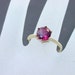 7.56mm Round 1.56 carat Red Rubellite Tourmaline set in 14K Yellow gold ring 0685