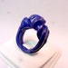 Reserved for Caleb Solid hand carved ring of Lapis Lazuli 45.86 carats 0204