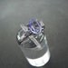 AAAA 8x6mm 1.42 ct Ceylon Blue Sapphire with .14 cts of Diamonds 14K white gold ring C863 1117