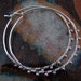 Sterling Silver Earrings. Wire Wrapped Sterling Silver Hoops