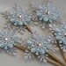 CUSTOM LISTING for EMILY - set of 12 Snowflake/ Star Cupcake Toppers