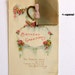Unusual Antique Postcard with Tiny Book Attached, 1917, Birthday Greetings