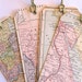 Handmade Antique Map (1907) Tags, Extra Large, Set of 4