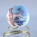 Large Ocean Seascape Lentil Burnt Wood Beads SRA