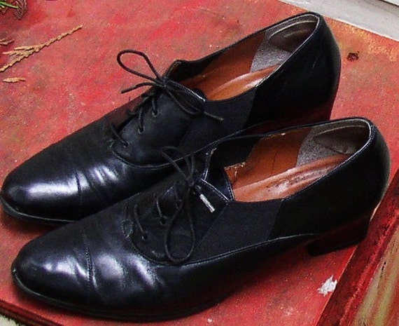 Vintage OXFORD PUMP Easy Spirit Shoes Leather Black