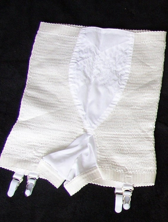 Sweet Vintage PANTY GIRDLE satin panel nylon elastic