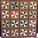 Res for Susie 1890 s VINTAGE STAR QUILT, Graphic, Gorgeous, Brown, Red, Black, hand sewn, homespun back, fab fabrics