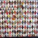 20 percent off original price...now 135.00...PYRAMIDS QUILT TOP, gorgeous early fabrics, calicos, paisleys, lil riding hood, wolf, cherubs