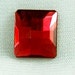 Vintage Swarovski Ruby Checkerboard Crystal 20x20mm Flat Back Square Cabochons (1)