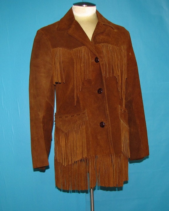 Fringed Leather Jacket vintage buckskin by ChaseAndScoutDesign